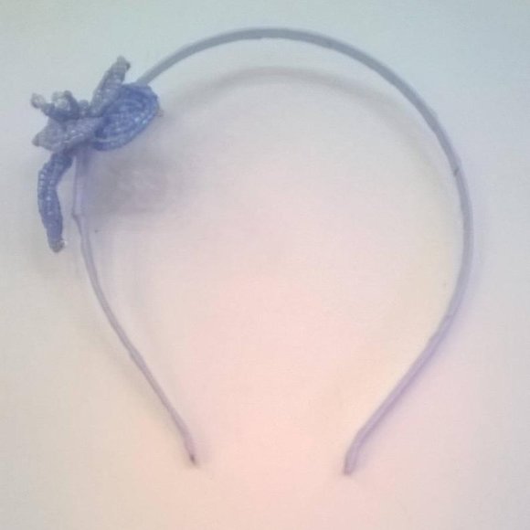 Delicate Blue Beaded Flower Headband - Women Accessories main image 7